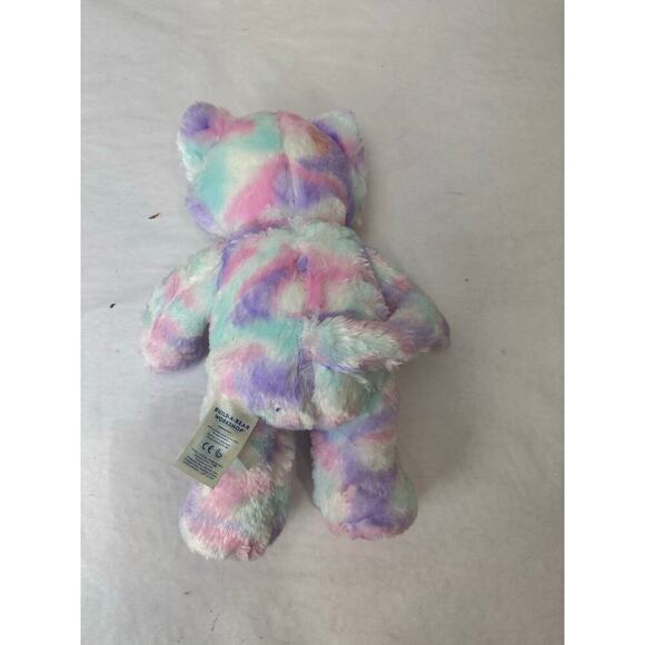 Build A Bear Pastel Swirl Kitty Cat 15" Pink Purple Blue Stuffie Stuffed Animal - Picture 8 of 8